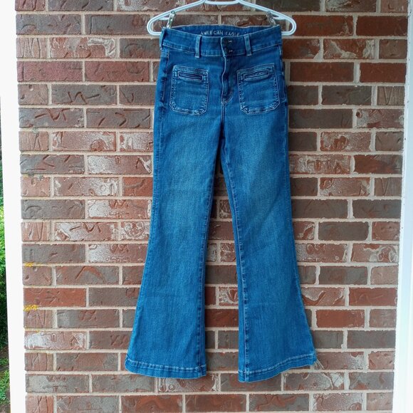 AE Next Level Festival Flare Jeans Size 4 regular - Picture 4 of 9